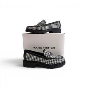 Marc Fisher Women's Cube Plaid Lug Sole Penny Loafers, NEW! Size 11